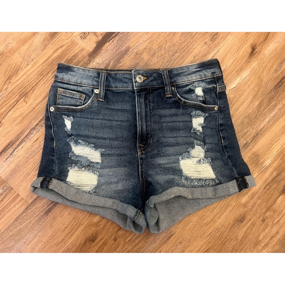 EUC Celebrity Pink Distressed Cuffed The Iconic Denim Beach Bound Shorts  7 / 28
